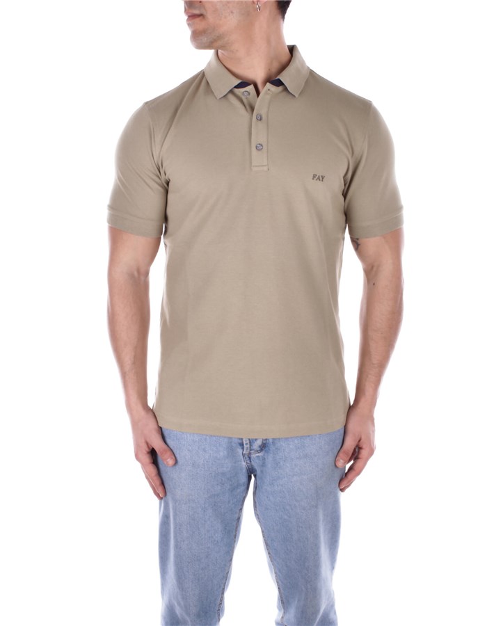 FAY Polo shirt Short sleeves NPMB248135STDWV Military green