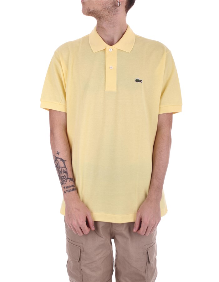 LACOSTE Short sleeves Yellow