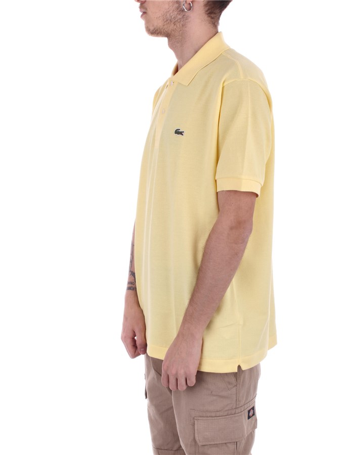 LACOSTE Short sleeves Yellow