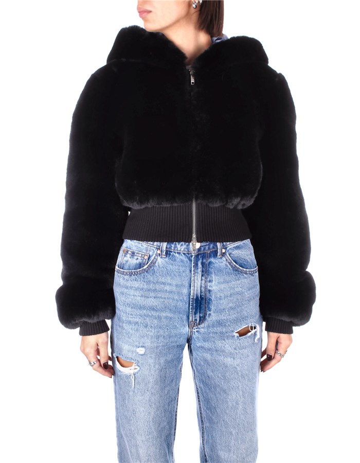 MOSCHINO Jackets Fur coats 0602 8215 Black