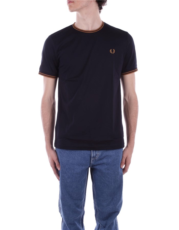 FRED PERRY T-shirt Manica Corta M1588 Navy