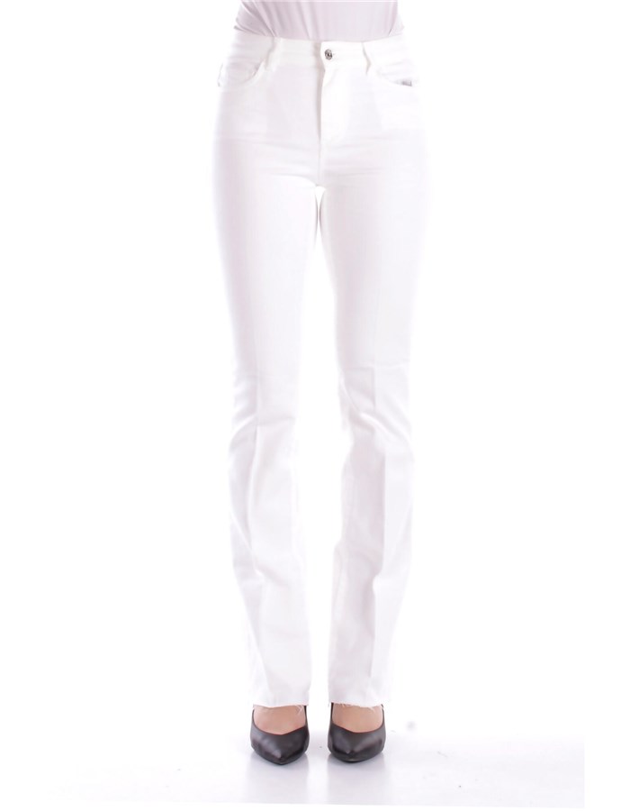 LIU JO Five pockets Wool white