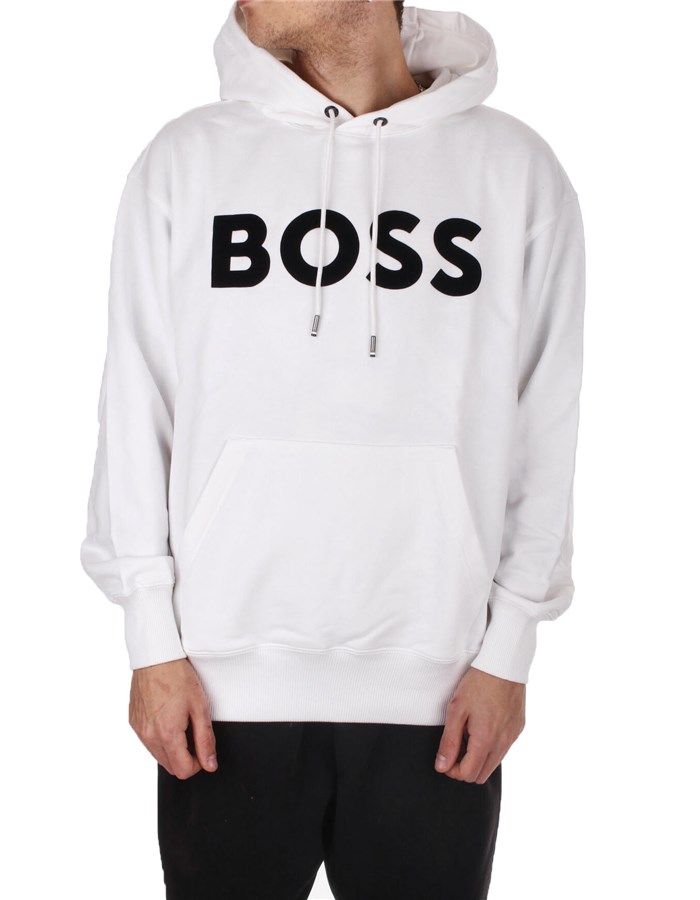 BOSS Hoodies white