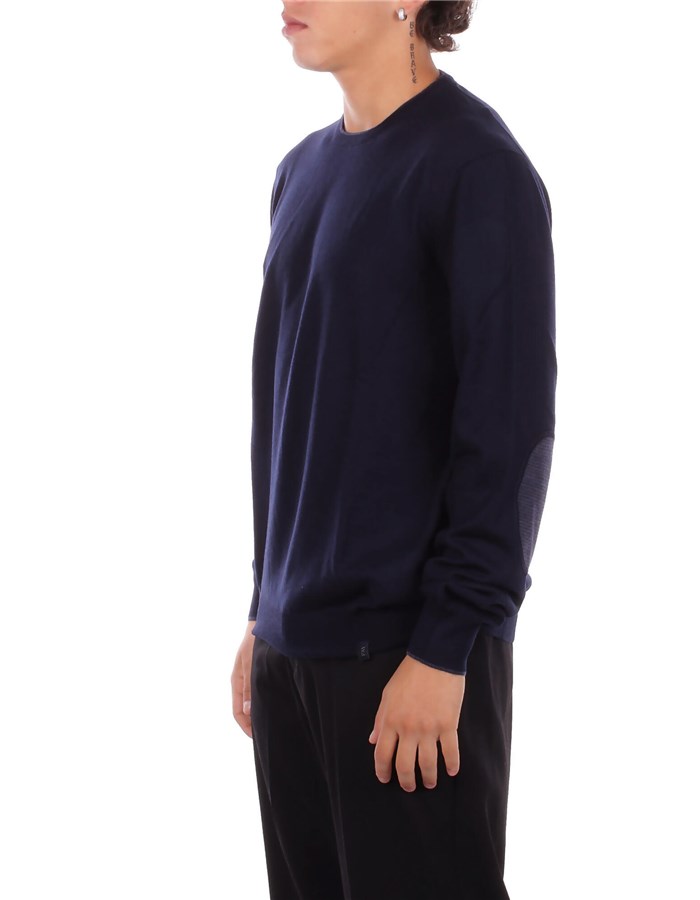 FAY Girocollo Blu denim