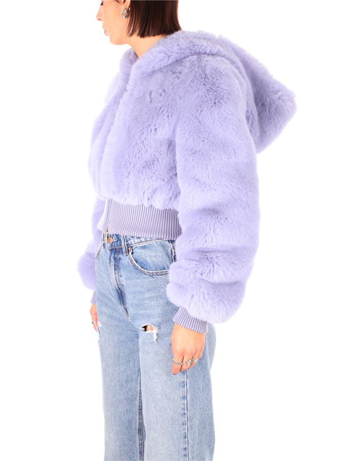 MOSCHINO Fur coats Lilac