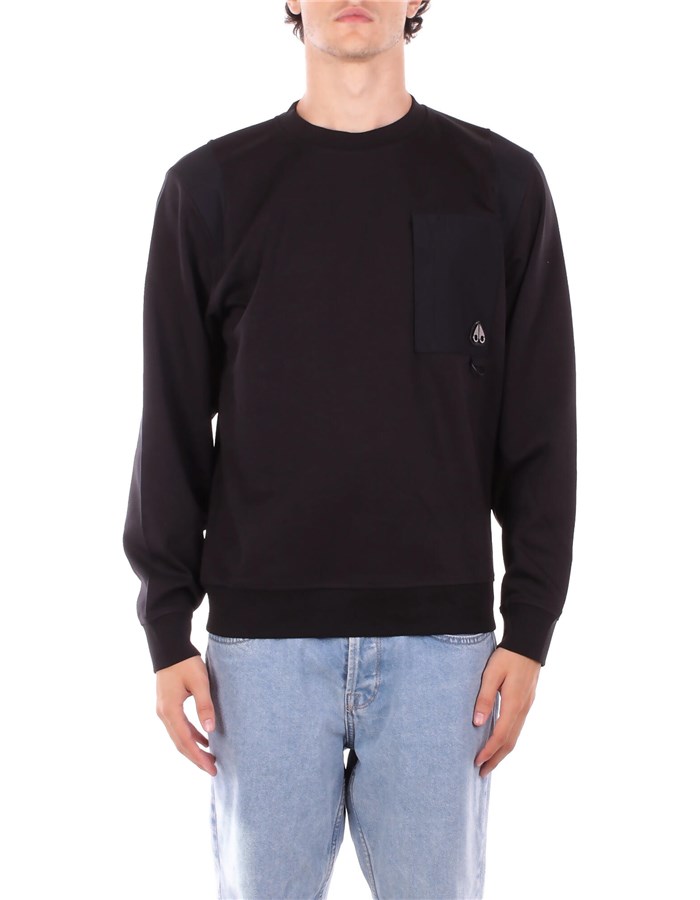 MOOSE KNUCKLES Felpe Girocollo Black