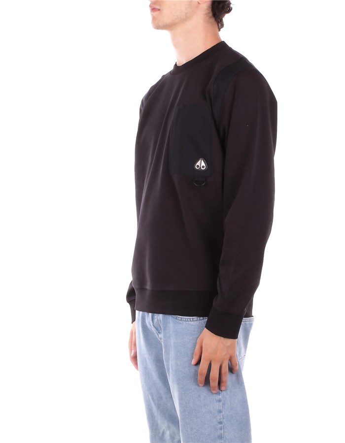 MOOSE KNUCKLES Felpe Girocollo Black