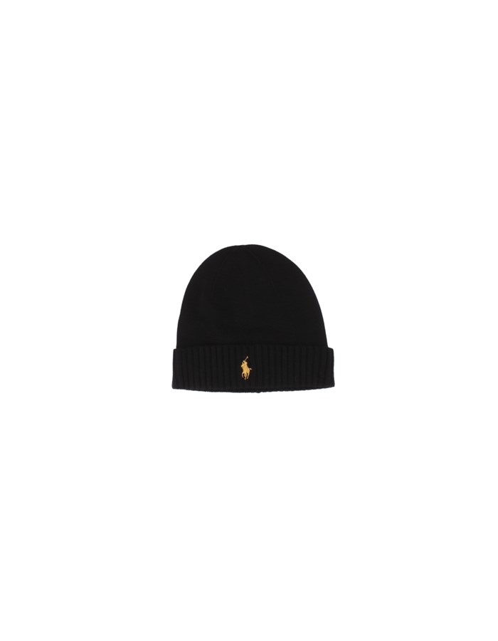 RALPH LAUREN Beanie Black gold