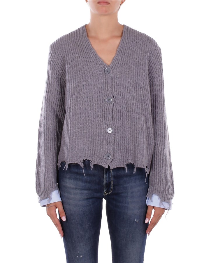 SOLOTRE Cardigan Argento