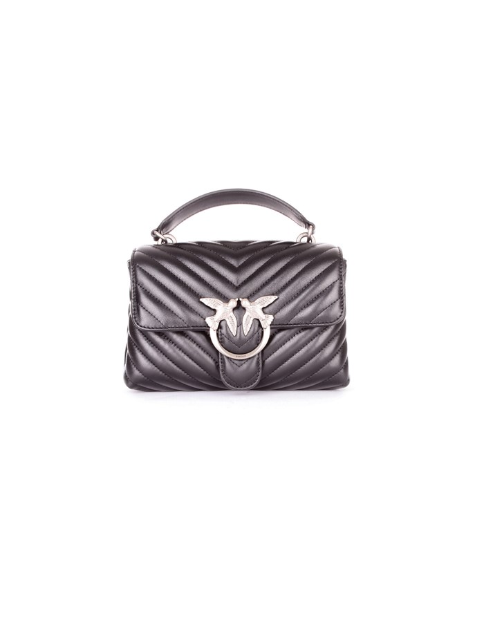 PINKO Hand Bags Black silver
