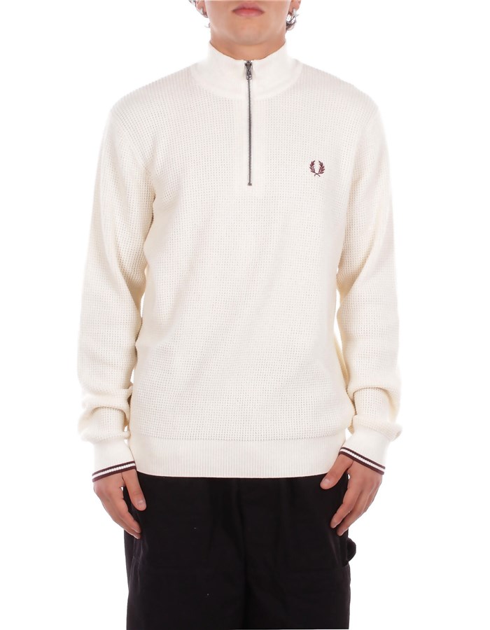 FRED PERRY Felpa Ecru