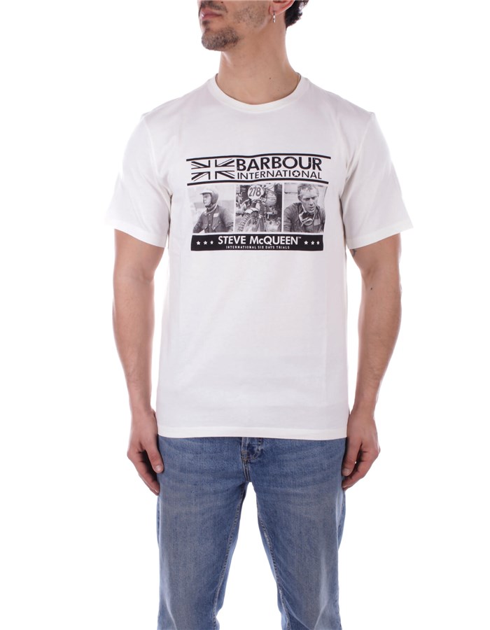 BARBOUR T-shirt Manica Corta MTS1247 Bianco