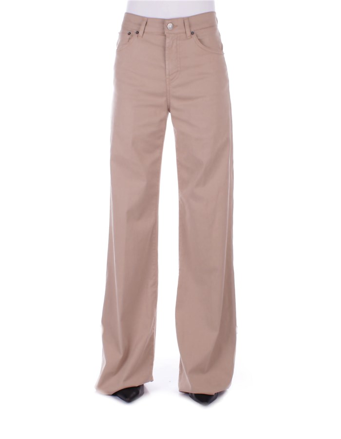 DONDUP Pantaloni A zampa DP619 GSE068BM5 Crema