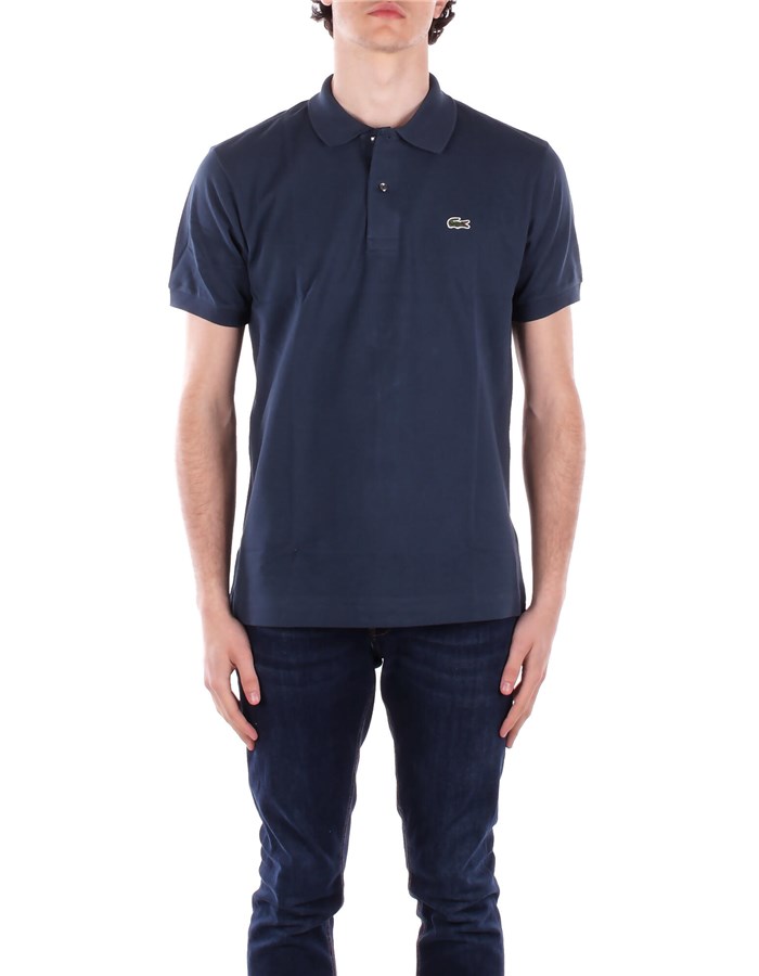 LACOSTE Short sleeves Petroleum
