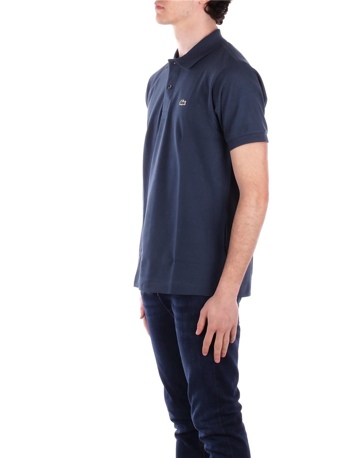 LACOSTE Short sleeves Petroleum