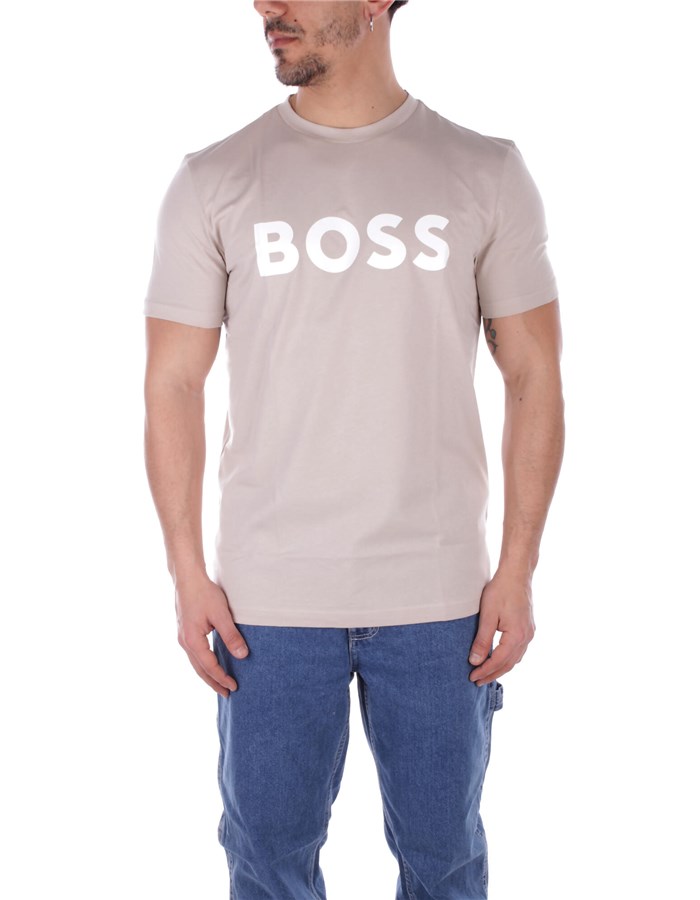 BOSS T-shirt Manica Corta 50481923 Panna