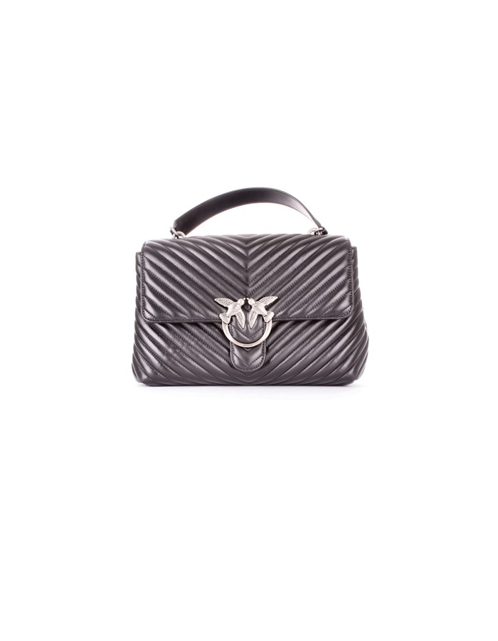 PINKO Hand Bags Black silver