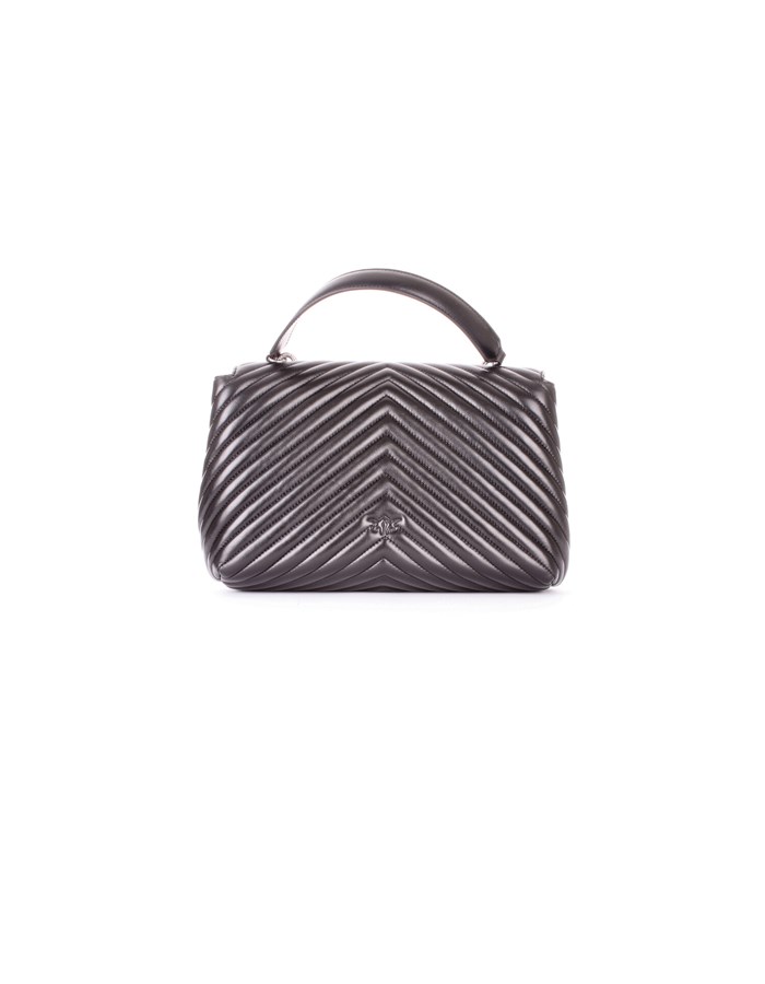 PINKO Hand Bags Black silver