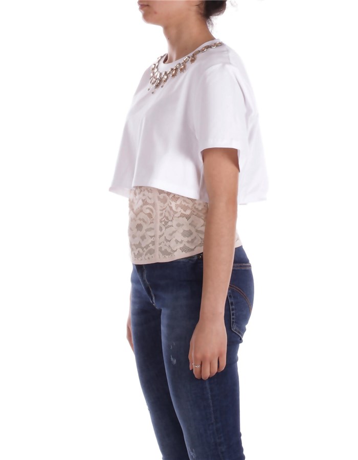 BLUGIRL BLUMARINE Short sleeve White beige