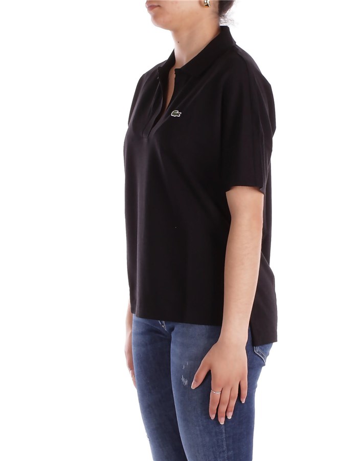 LACOSTE Maniche Corte Nero