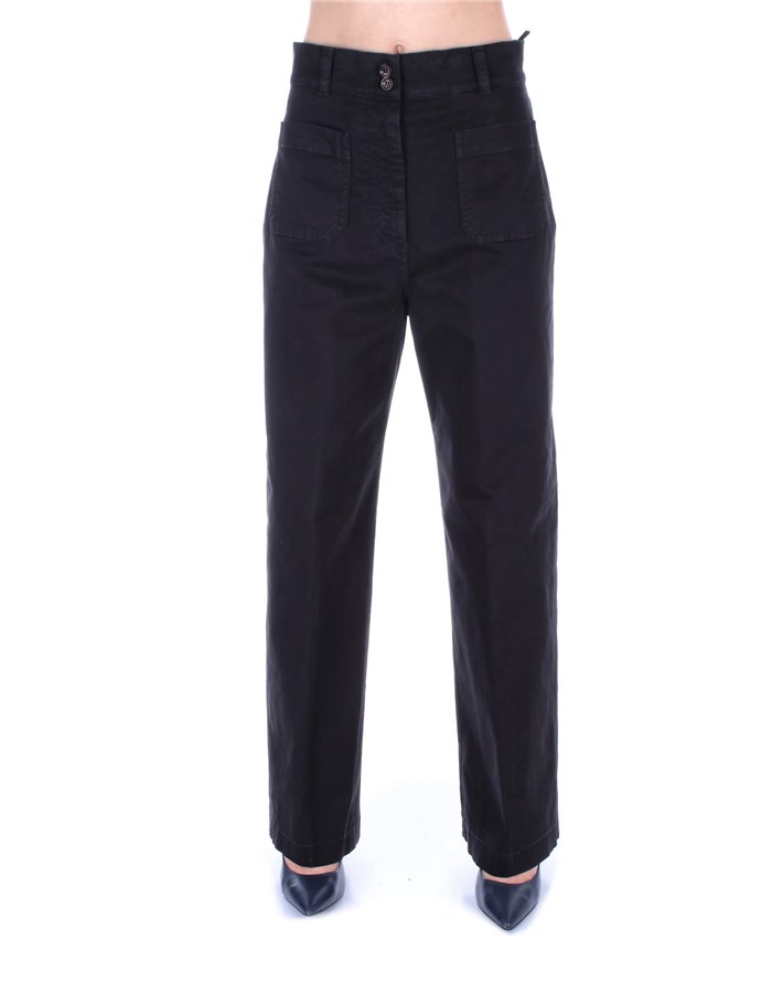 ASPESI Trousers Palazzo pants G 0157 V584 Black