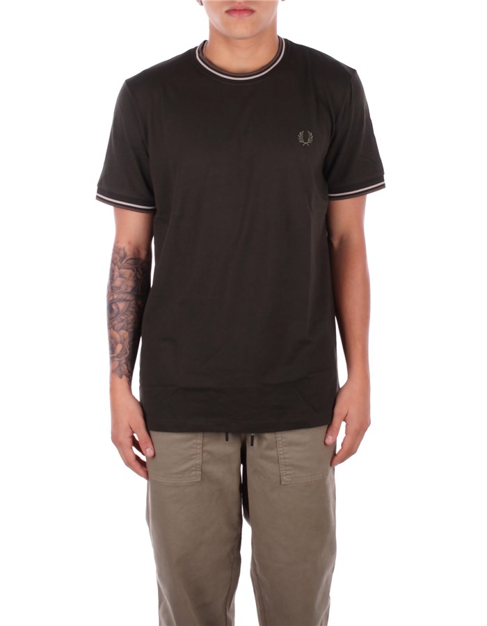 FRED PERRY Short sleeve Military green