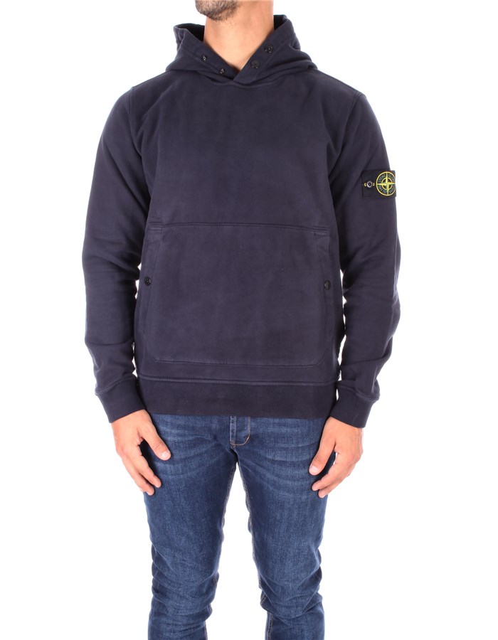 STONE ISLAND Hoodies Blue
