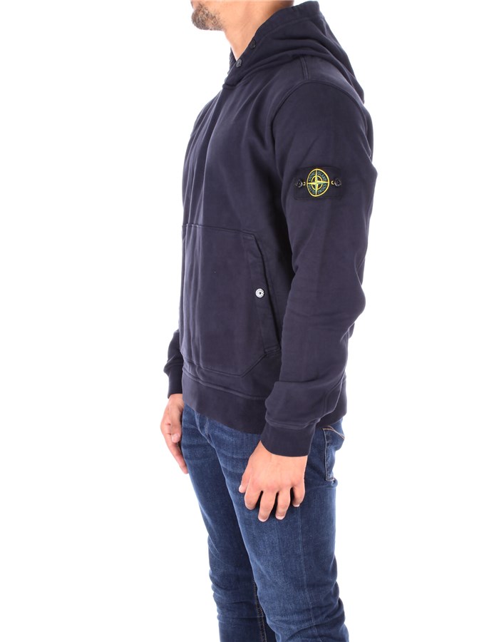 STONE ISLAND Hoodies Blue