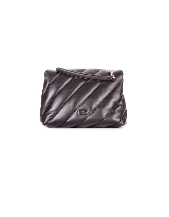 PINKO Shoulder Bags Black silver