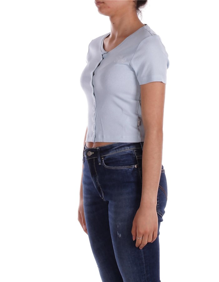 GUESS Short sleeves Light blue