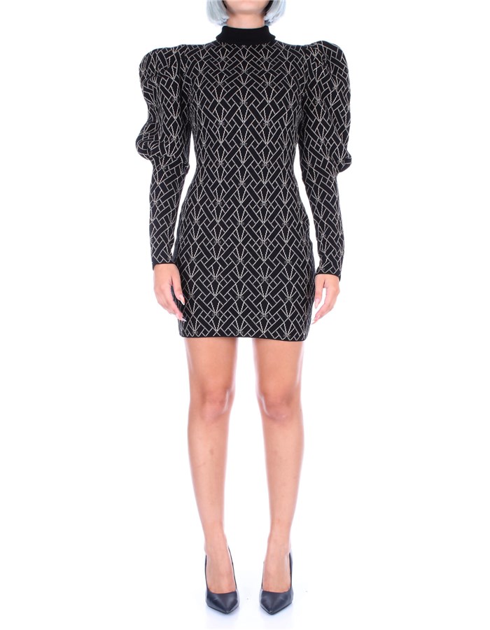 ELISABETTA FRANCHI Dress Black gold