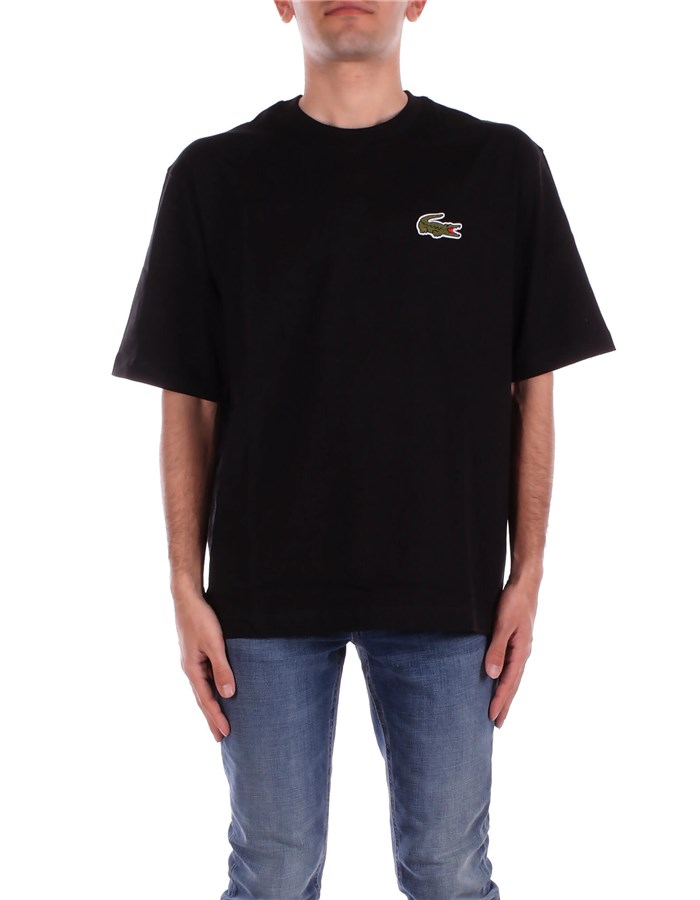 LACOSTE Manica Corta Nero