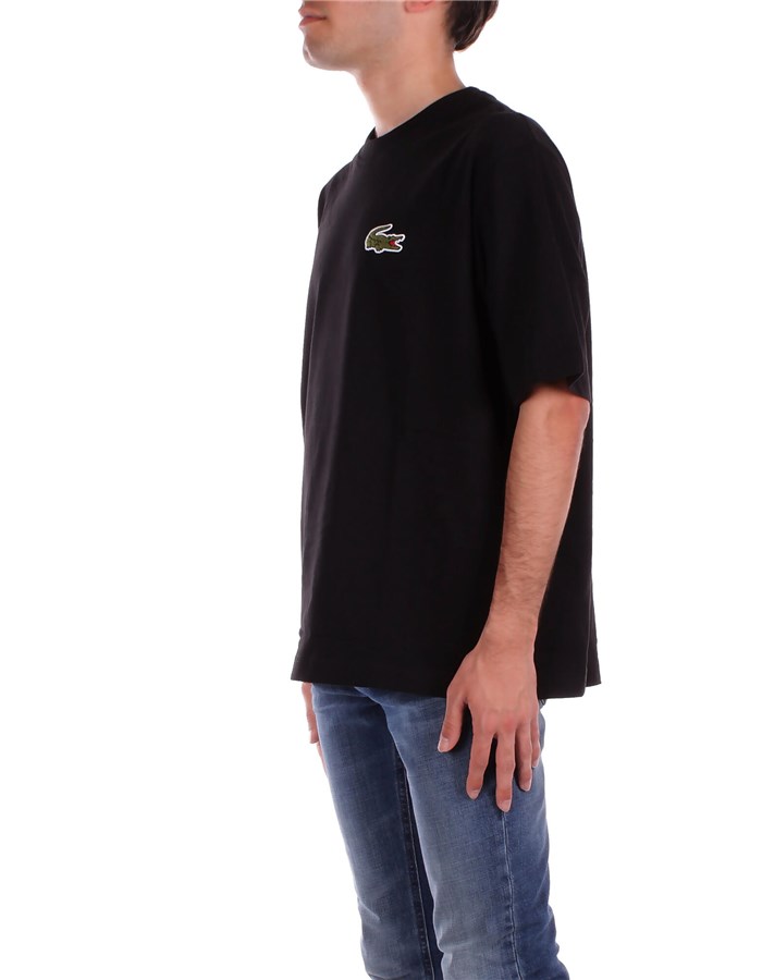 LACOSTE Manica Corta Nero