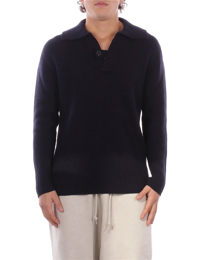 ALPHA STUDIO Maniche Lunghe Blu notte