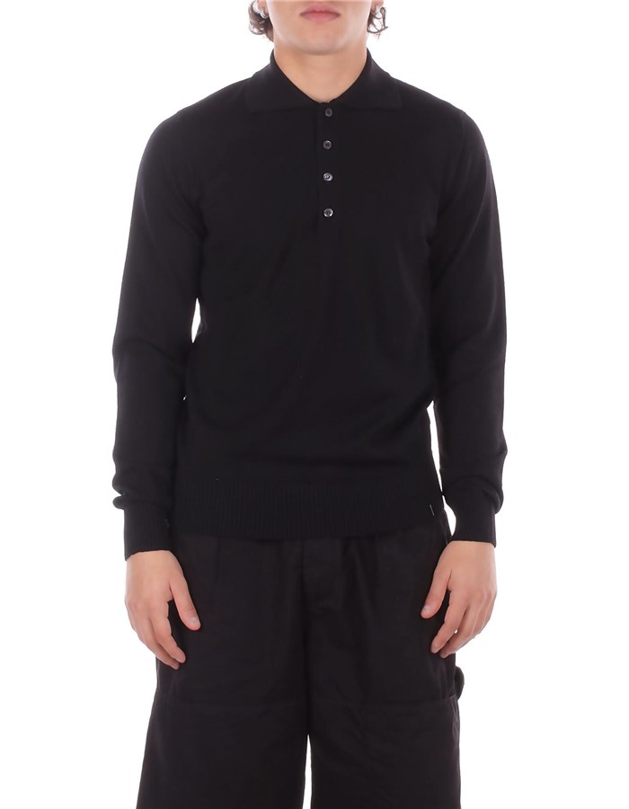 ALPHA STUDIO Maniche Lunghe Nero