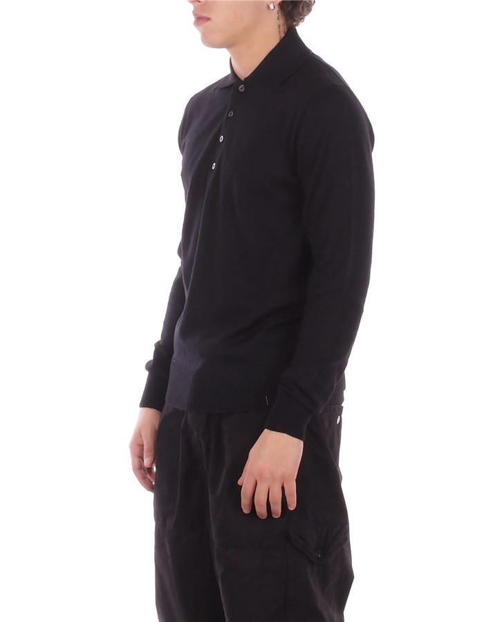 ALPHA STUDIO Maniche Lunghe Nero