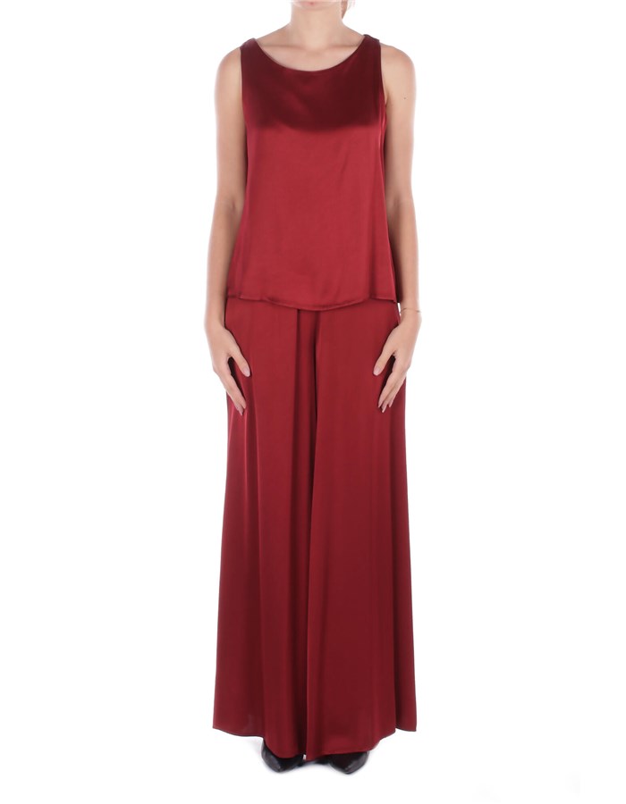 MANILA GRACE Canotte Burgundi