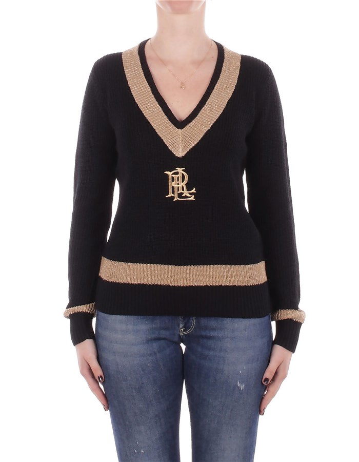 RALPH LAUREN Scollo A V Black gold