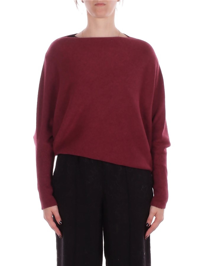 MANILA GRACE Girocollo Burgundi