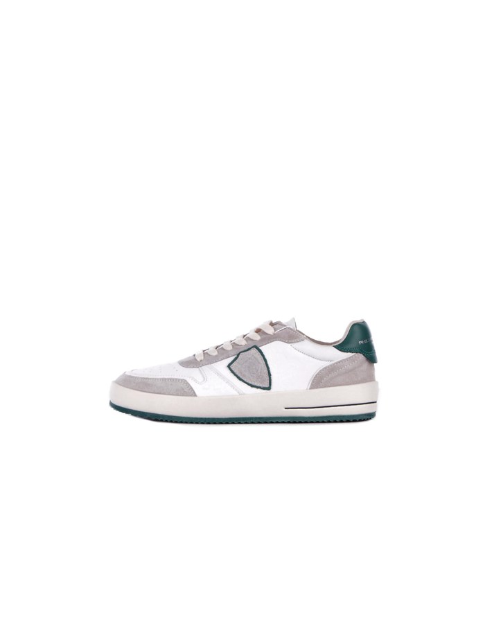 Basse PHILIPPE MODEL PARIS Uomo Bianco verde Vendita Basse On line su Max 1980