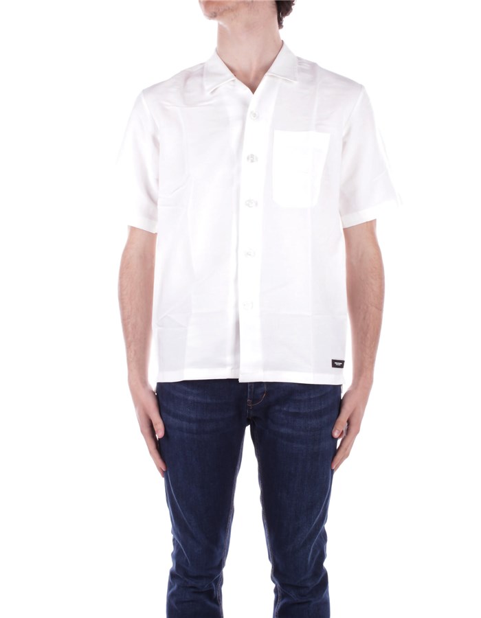 PAOLO PECORA Short sleeve shirts Cream