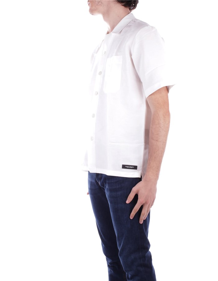 PAOLO PECORA Short sleeve shirts Cream