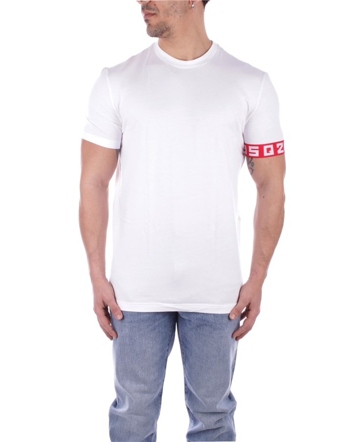 DSQUARED2 Short sleeve White Red