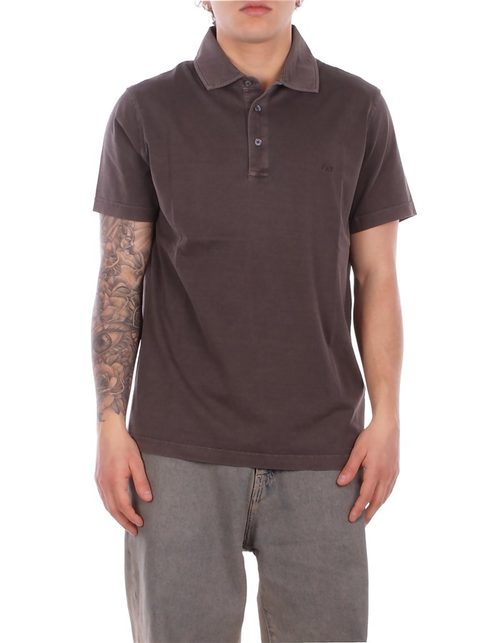 FAY  Polo NPMB252143 Marrone scuro