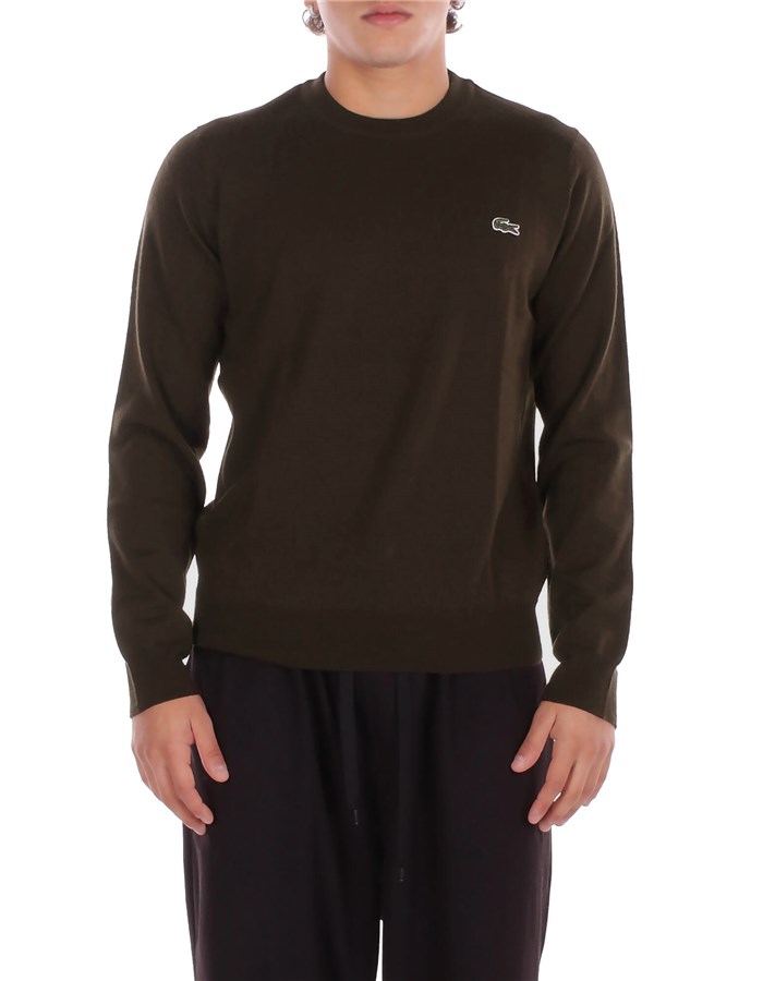 LACOSTE Girocollo Marrone