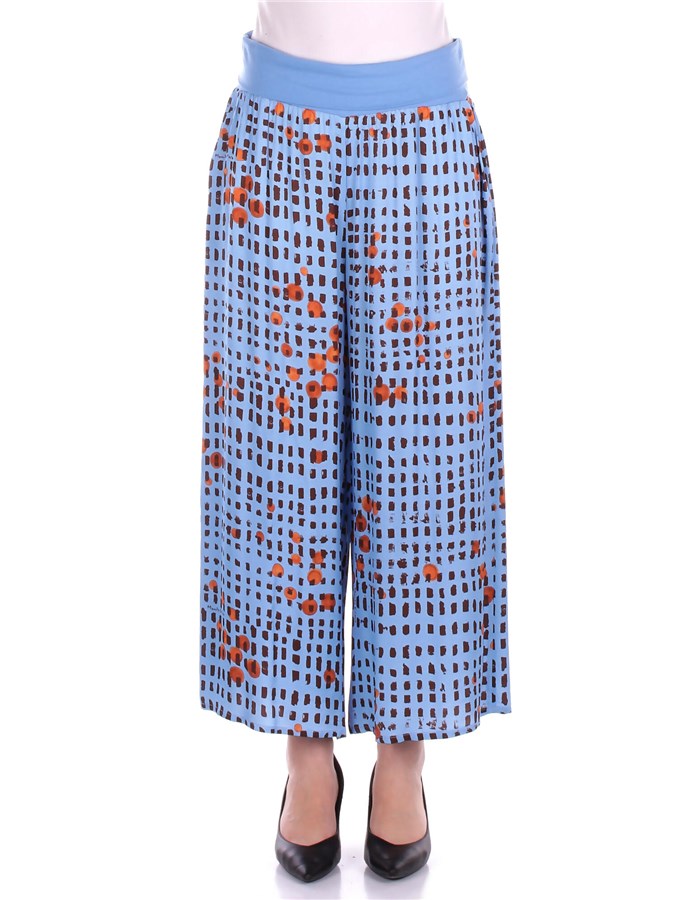 MANILA GRACE Pantalone Celeste