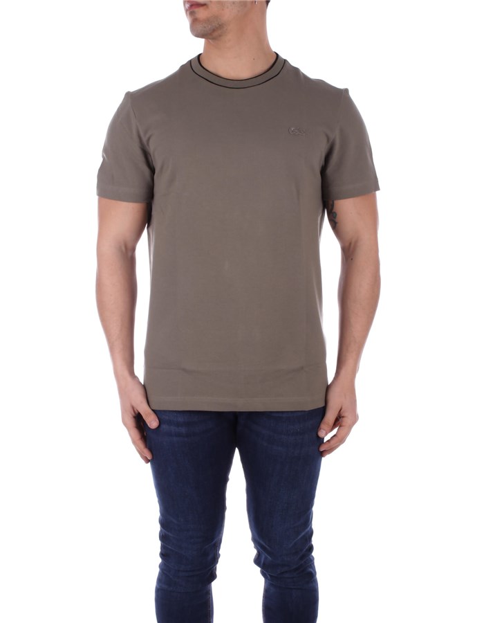 LACOSTE Short sleeve Olive green