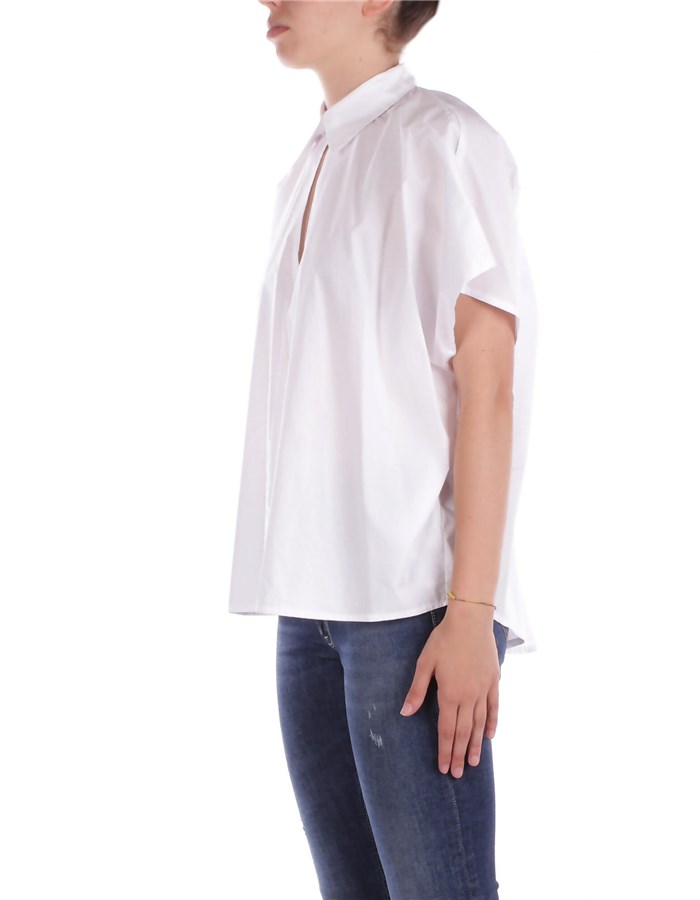 MANILA GRACE Camicie Maniche Corte Bianco ottico