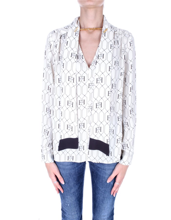 ELISABETTA FRANCHI Blouses Black butter