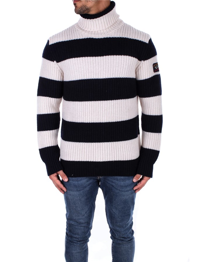 PAUL & SHARK High Neck  White black